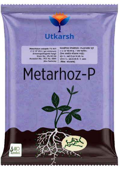Utkarsh Metarhizium Anisopliae 1% W.P. 1 x 10^8 CFU/gm min. for Plants, Crops and Home Gardening - Metarhoz-P (1 Kg; Pack of 1)